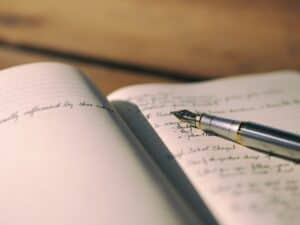 A handwritten list of new year's resolutions that never got used